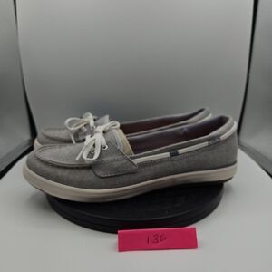Women's Gray Slip-On Casual Loafers with Lace Accent